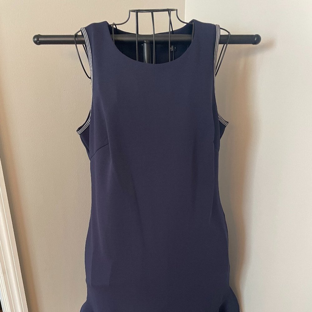 Dress Women's Sharagano Petite 12P Navy Blue